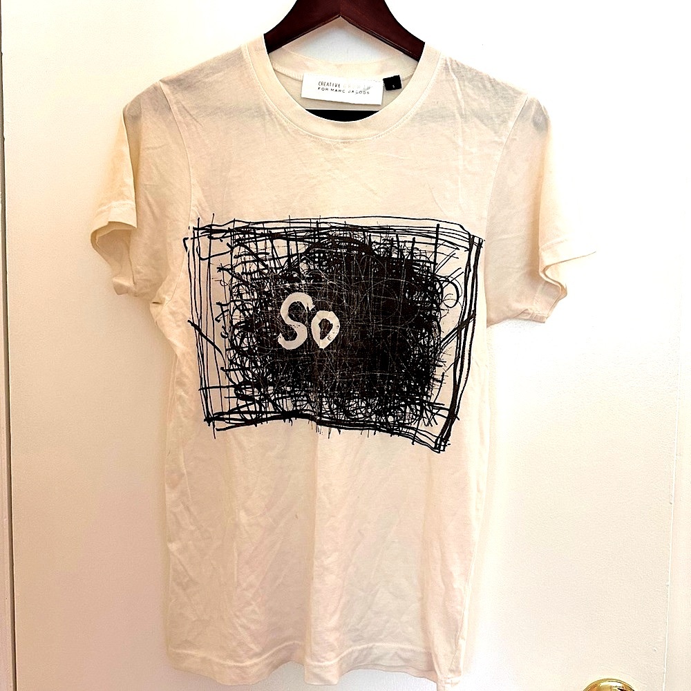 Marc Jacobs Black and White Short Sleeve Tee